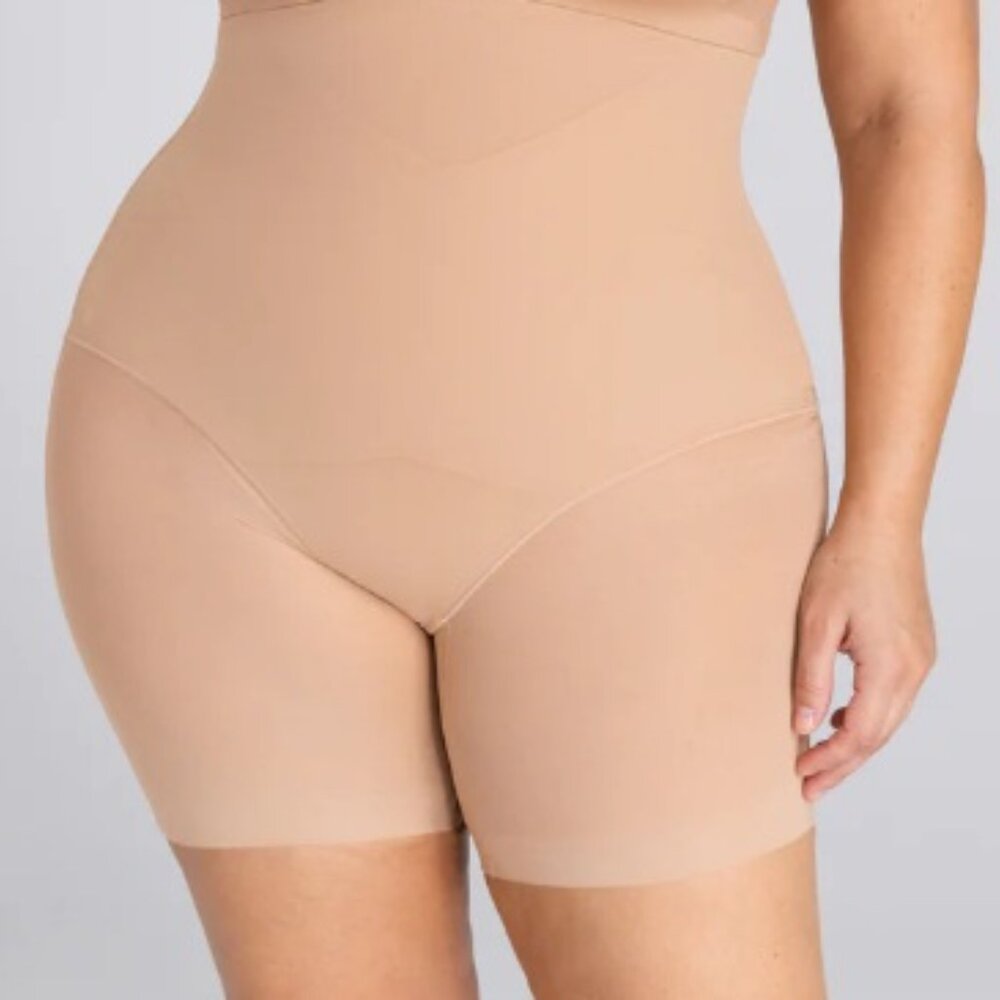 Honeylove High-Waist Shaping Shorts in Nude
